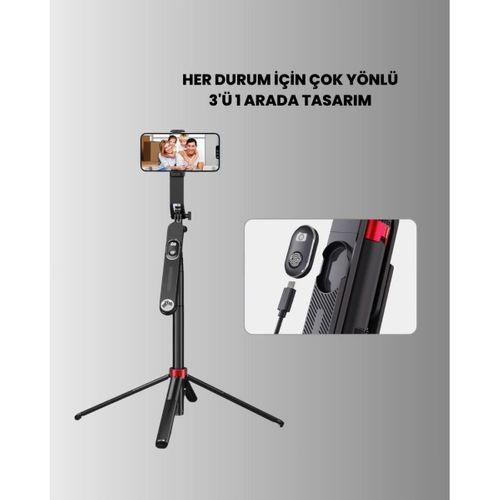Canlı Yayın Ve Fotoğraf İçin Tripodlu Telefon Tutucu
