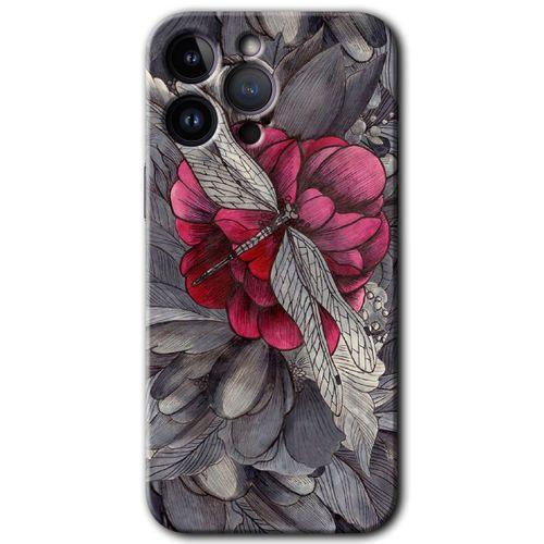 iPhone 14 Pro HD Baskılı Kılıf + 9D Tam Ekran Koruyucu - kelebek Ömrü