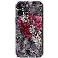 iPhone 14 Pro HD Baskılı Kılıf + 9D Tam Ekran Koruyucu - kelebek Ömrü