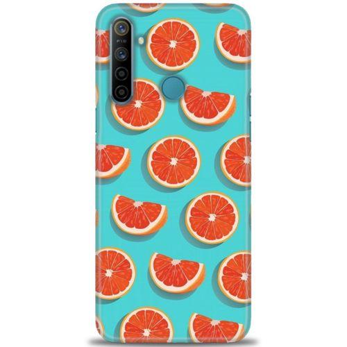 Realme 5i Kılıf HD Baskılı Kılıf - Portakal Dilimleri + Tam Ekran Koruyucu