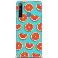 Realme 5i Kılıf HD Baskılı Kılıf - Portakal Dilimleri + Tam Ekran Koruyucu