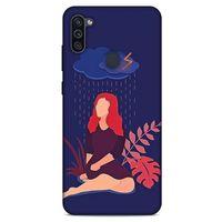 Samsung Galaxy M11 Kılıf Depresyon (4) Koruma Kılıfı Açık Kahverengi