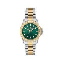 Ferro FL21540AWT-D6 Quartz Çelik Altın/Gri Yeşil Kadran 32 mm Kadın Kol Saati
