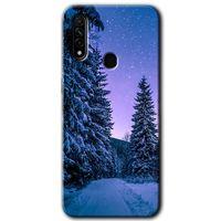 MRCİLETİSİM Oppo A31 Kılıf HD Desen Baskılı Arka Kapak + Temperli Cam - Kış Manzarası