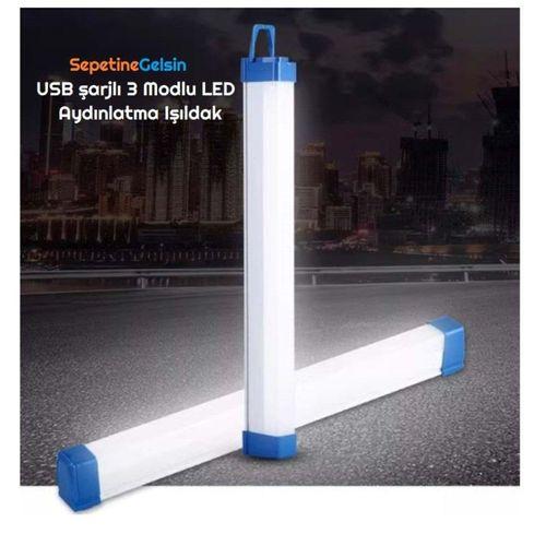 Sepetinegelsin USB şarjlı LED aydınlatma ışıldak 3 farklı ışık modu