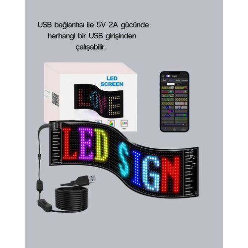 Rgb Led Panel – Mobil Uyumlu, Yazı Ve Gıf Destekli, Usb Bağlantılı Dekoratif Ekran