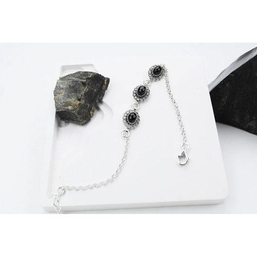 Tanem 925 Ayar Oltu Taşlı Gümüş Bileklik