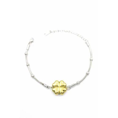 Yonca Zincir Bileklik - Altın