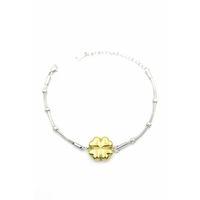 Yonca Zincir Bileklik - Altın