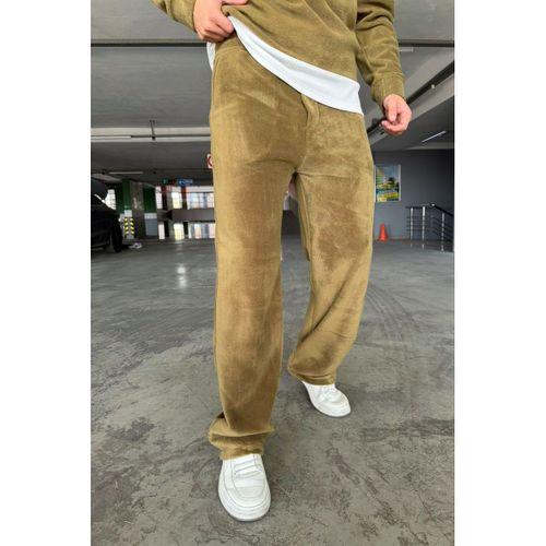 Oversize Fermuarlı Dik Yaka Baggy Pantolonlu Polar Takım