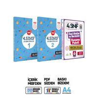 MEB İlkokul 4 Sınıf Çalışma Soruları 1-2 Tüm Dersler Kitap ve 6lı Tıpkı Basım 3lü Set BASKI ÜCRETİ