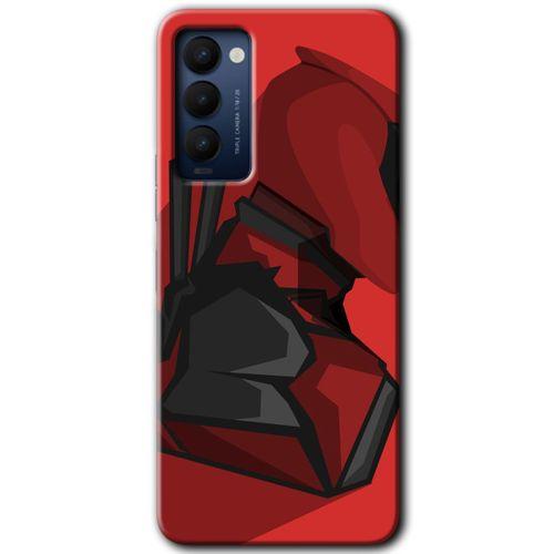 MRCİLETİSİM Tecno Camon 18P Kılıf HD Desen Baskılı Arka Kapak+Temperli Cam - DeadPool