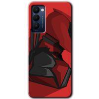 MRCİLETİSİM Tecno Camon 18P Kılıf HD Desen Baskılı Arka Kapak+Temperli Cam - DeadPool