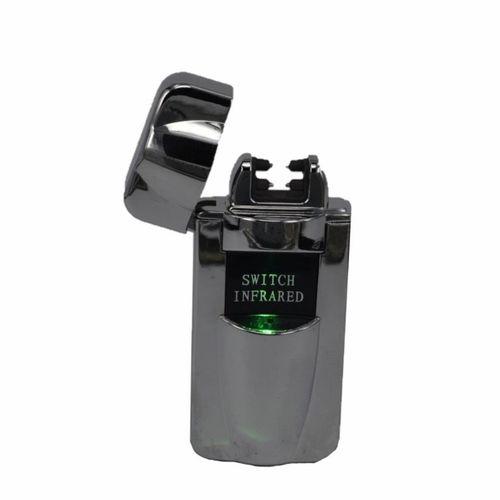 Sensörlü Alevsiz USB Şarjlı Tesla Çakmak Gümüş