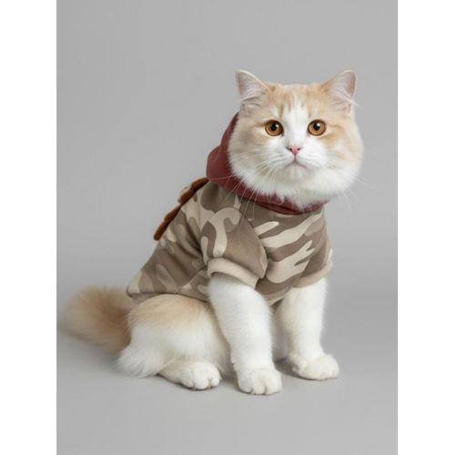 Safari Friends Kapüşonlu Kedi Sweatshirt – Küçük Irklar