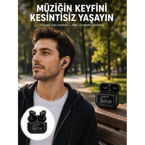 Kulak İçi Bluetooth Kulaklık Ekranlı Müzik Dinleme Çağrı Cevaplama Siyah Yeni Nesil
