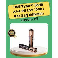 Aaa Boyutunda Usb Şarjlı Pil – Kompakt Tasarım, Geniş Uyumluluk
