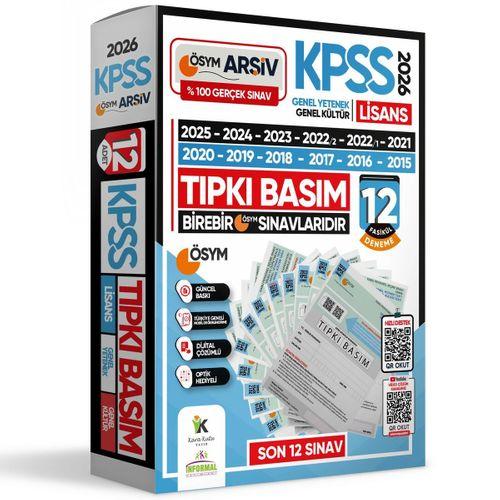 2026 KPSS Lisans ÖSYM Çıkmış Soru Tıpkı Basım 12li Deneme Paketi Video Çözümlü Türkiye Geneli