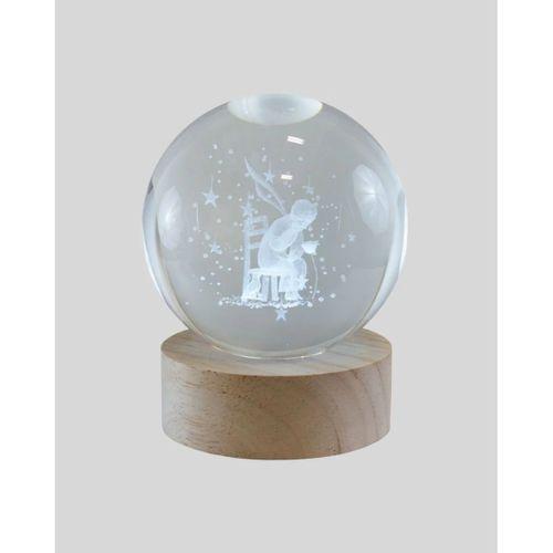 Küçük Prens Işıklı Küre Lamba Ahşap Taban Büyük Boy Hediyelik