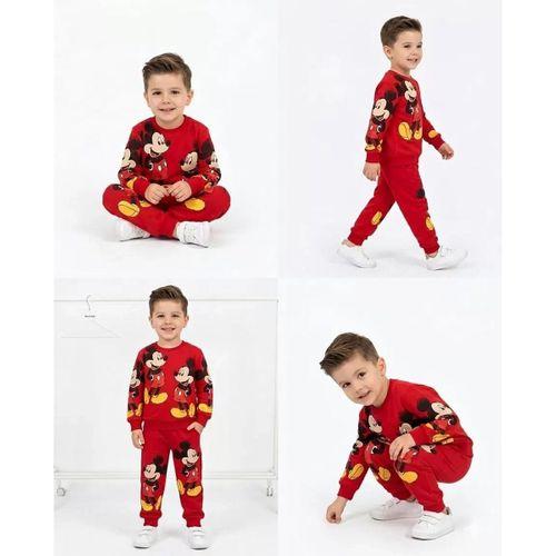 2-5 Yaş Fare Baskılı Penye Çocuk Takımı