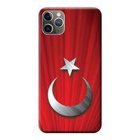 iPhone 11 Pro Kılıf Türk Bayrağı Tasarım Baskılı Esnek TPU Silikon