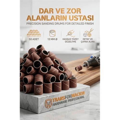 50'li 13 mm Yüzük Zımpara Seti | Detay İşleme & Çapak Alma 723050