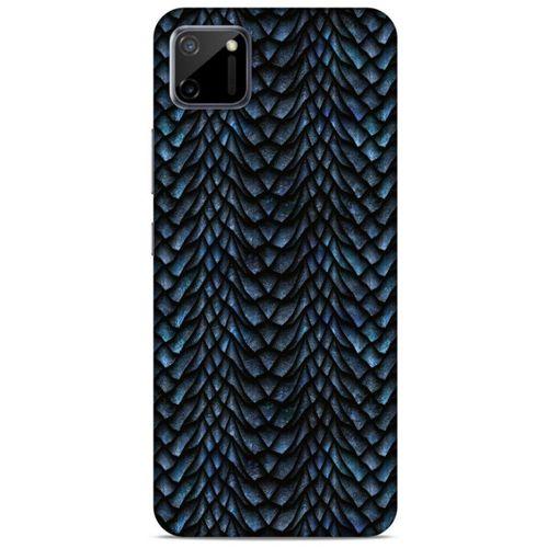 Oppo Realme C11 Kılıf Dragons (4) Koruma Kılıfı Ejderha Skin Lacivert