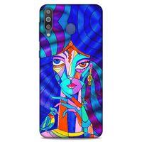 Lopard Samsung Galaxy M30 Uyumlu Kılıf Sürreal Yüzler ♀ (45) Liquid Air Kılıf Baskılı