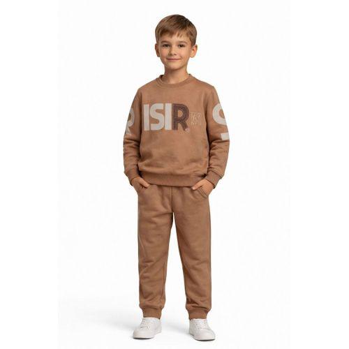 Erkek Çocuk Önü Baskılı Sweatshirt Ve Eşofman Alt Takım BGL-ST05250