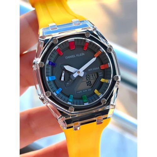 Daniel Klein Silikon Kordon Dijital&Analog 50 Mt Suya Dayanıklı Erkek Kol Saati EDK.2100.2