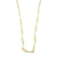 Kapsül İncili Zincir Kolye - 14K Altın