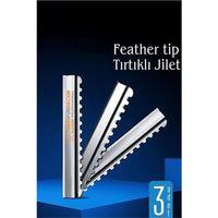 Modacar Feather Tip Tırtıklı Ustura Jileti 3 Adet