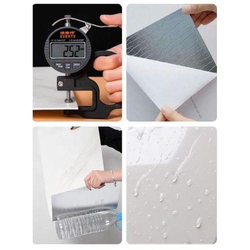 Kendinden Yapışkanlı 1 Adet 30x60cm Gri Mermer Desenli Esnek Banyo Wc Duvar Paneli Kağıdı Tx-058
