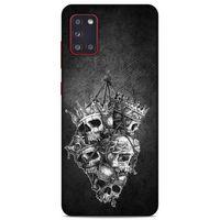 Lopard Samsung Galaxy A31 Uyumlu Kılıf Tattoo's (47) Crystal Flex Kılıf Kafatasları