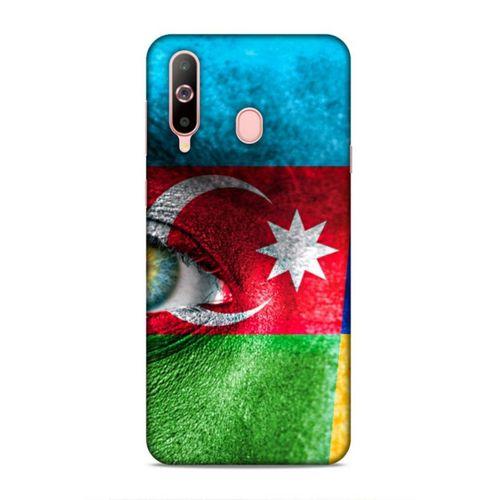 Samsung Galaxy A60 Uyumlu Kılıf Azarbaijan (42) Rugged Armor Kılıf Göz Bayrak