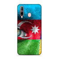 Samsung Galaxy A60 Uyumlu Kılıf Azarbaijan (42) Rugged Armor Kılıf Göz Bayrak