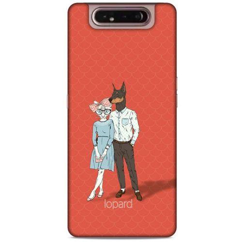 Samsung Galaxy A80 Kılıf FunnyMaX (15) Antişok Kılıf Kırmızı Kedi Köpek