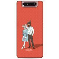 Samsung Galaxy A80 Kılıf FunnyMaX (15) Antişok Kılıf Kırmızı Kedi Köpek