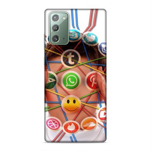 Samsung Galaxy Note 20 Kılıf Sosyal Tukenmislik Arka Kapak Silikon Koruma Full Koruyucu