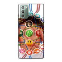 Samsung Galaxy Note 20 Kılıf Sosyal Tukenmislik Arka Kapak Silikon Koruma Full Koruyucu