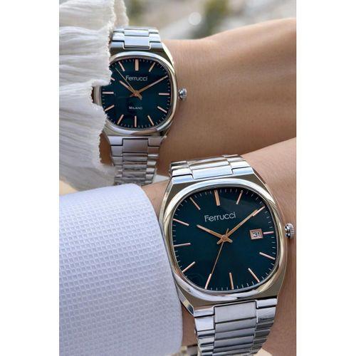 Ferrucci Sevgili Ve Çiftlere Özel Çelik Kordon 2 Yıl Garantili 3 Atm Çift Kol Saati CFT.SG001.03