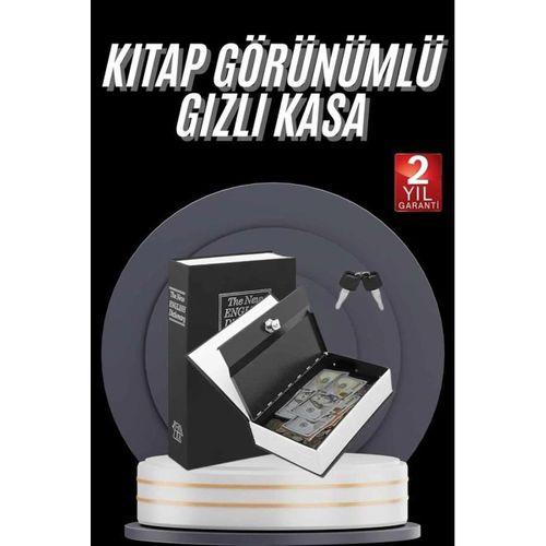 Gizli Kasa Kilitli Sözlük Görünümlü 18cm Gizli Kasa Büyük Boy Anahtarlı