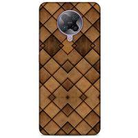 Xiaomi Poco F2 Pro Kılıf Patchwork (26) Tpu Silikon Kılıf Açık Kahverengi