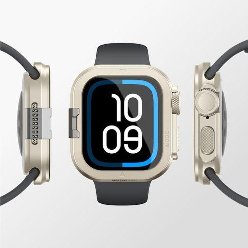 Apple Watch 10 46mm Amazingthing Premium Armor Fit FullGuard Metal Kasa ve Ekran Koruyucu