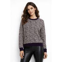 Kadın Leopar Desen Triko Kazak BGL-ST05284