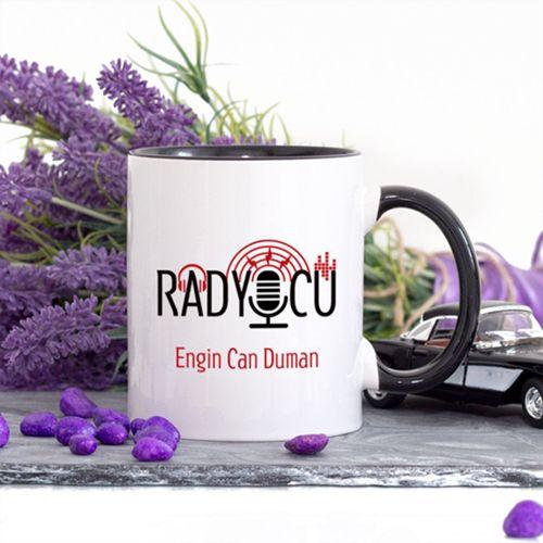 Kişiye Özel Lacivert Renkli Radyocu Kupa Bardak