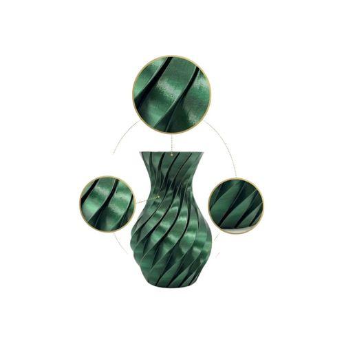 3d Spiral Yeşil Vazo Modern Tasarım Dekoratif Ev Ve Ofis Aksesuarı