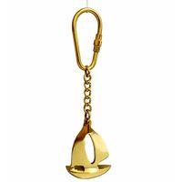 Zarif Yelkenli Tasarım Pirinç Anahtarlık