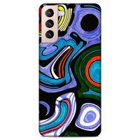 Lopard Samsung Galaxy S21 Plus Uyumlu Kılıf Soyut Sanat (25) Baskılı Antişok Kapak