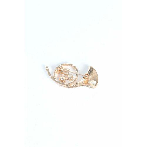 Zirkon Taşlı Metal Broş